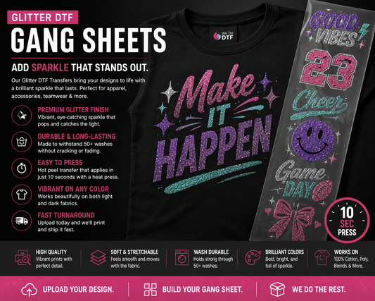 Glitter DTF Gang Sheets